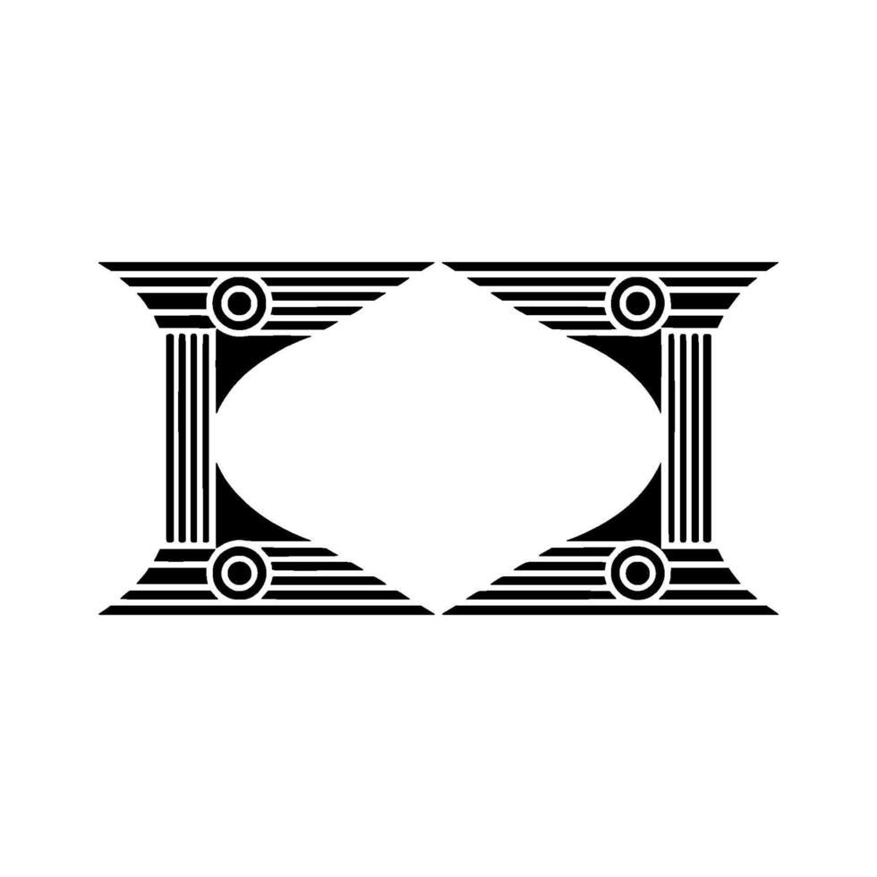 Art Deco Frame, Geometric Symmetry, Vintage vector