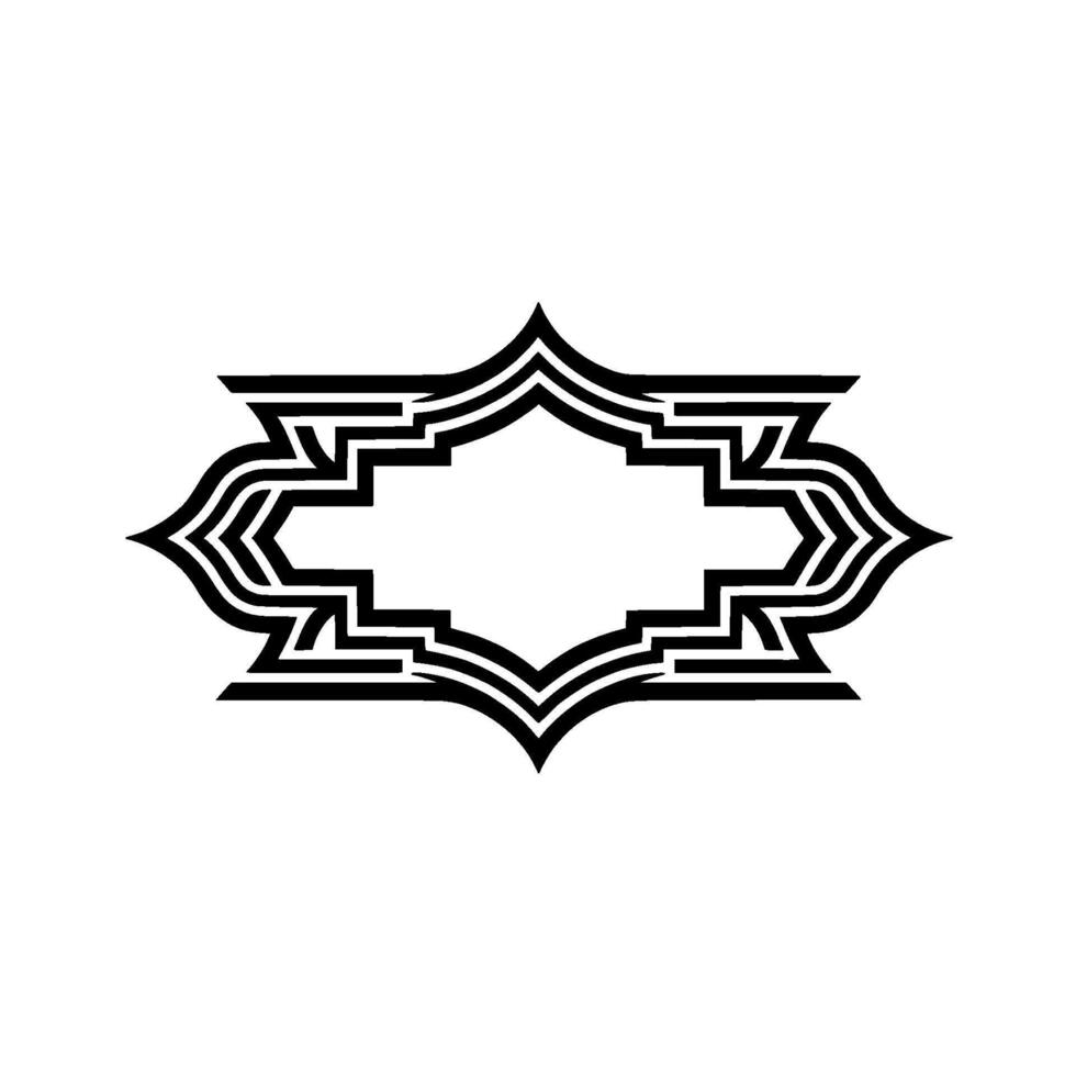 Geometric Star Ornament, Minimalist, Elegant Border vector