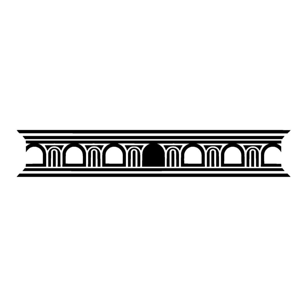 Art Deco Linear Border, Geometric Ornamentation, Vintage Style vector