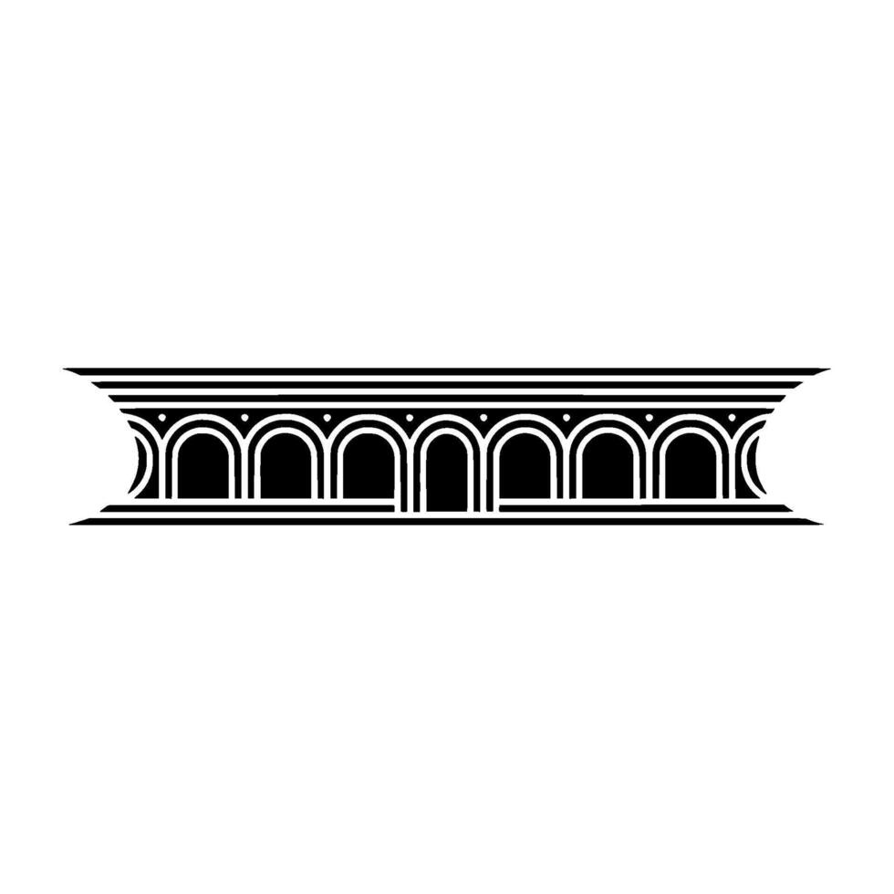 Geometric Column Capital, Minimalist, Elegant Border vector