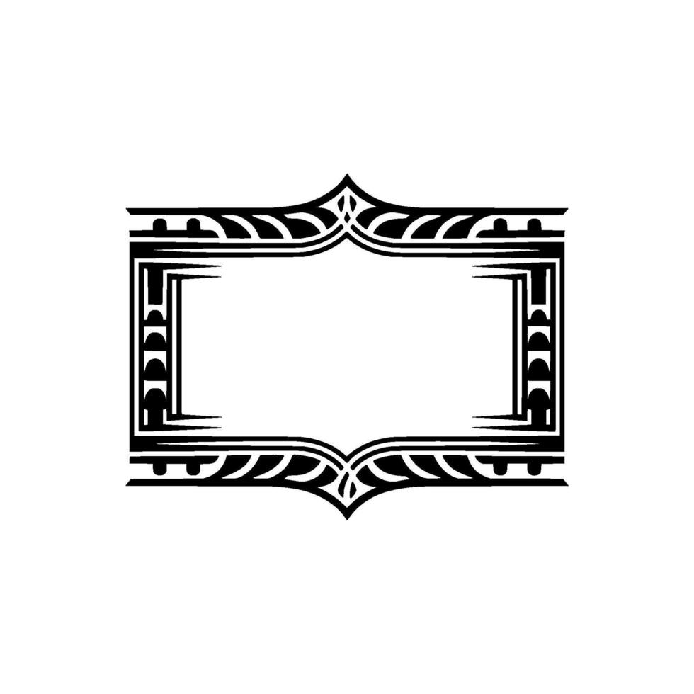 Art Deco Frame, Elegant Border, Vintage, Minimalist Layout, Ornamentation vector