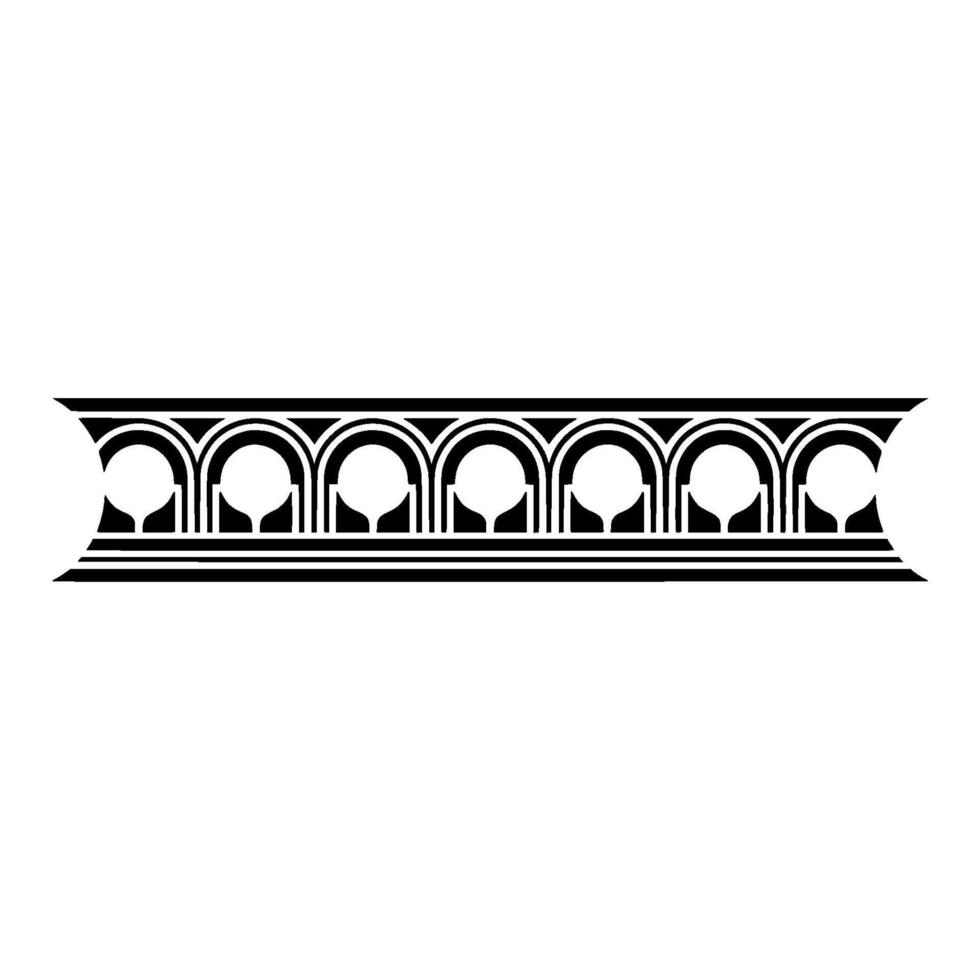 Geometric Arch Border, Minimalist - Linear vector