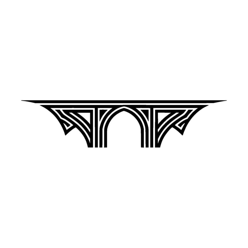 Geometric Archway, Art Deco Style, Minimalist, Arch vector