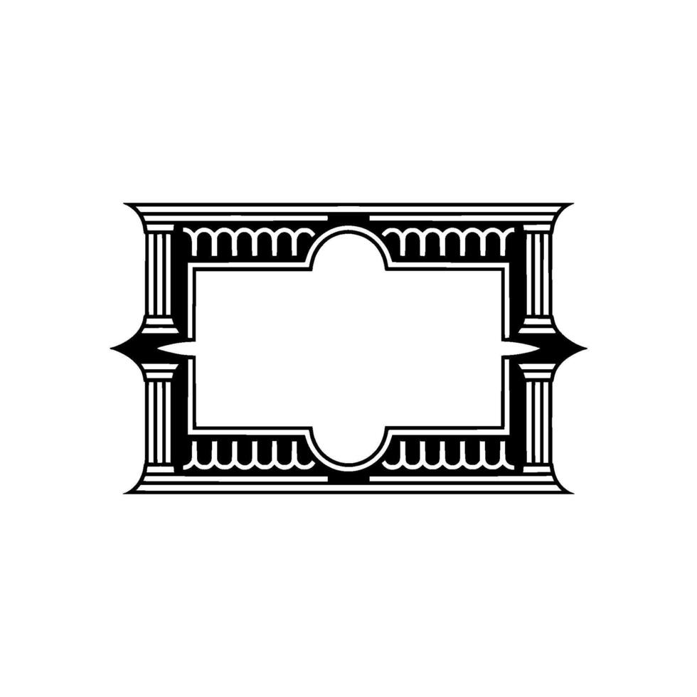Art Deco Frame, Geometric Ornamentation, Elegant Border - Retro vector