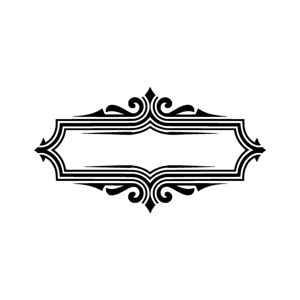 Elegant Vintage Frame, Decorative Border, Classic, Swirls vector