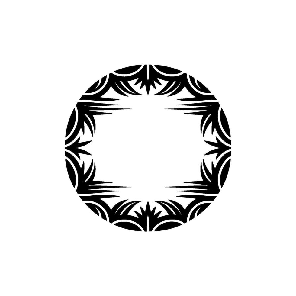 Intricate Tribal Circle, Minimalist, Symbolic Motif vector