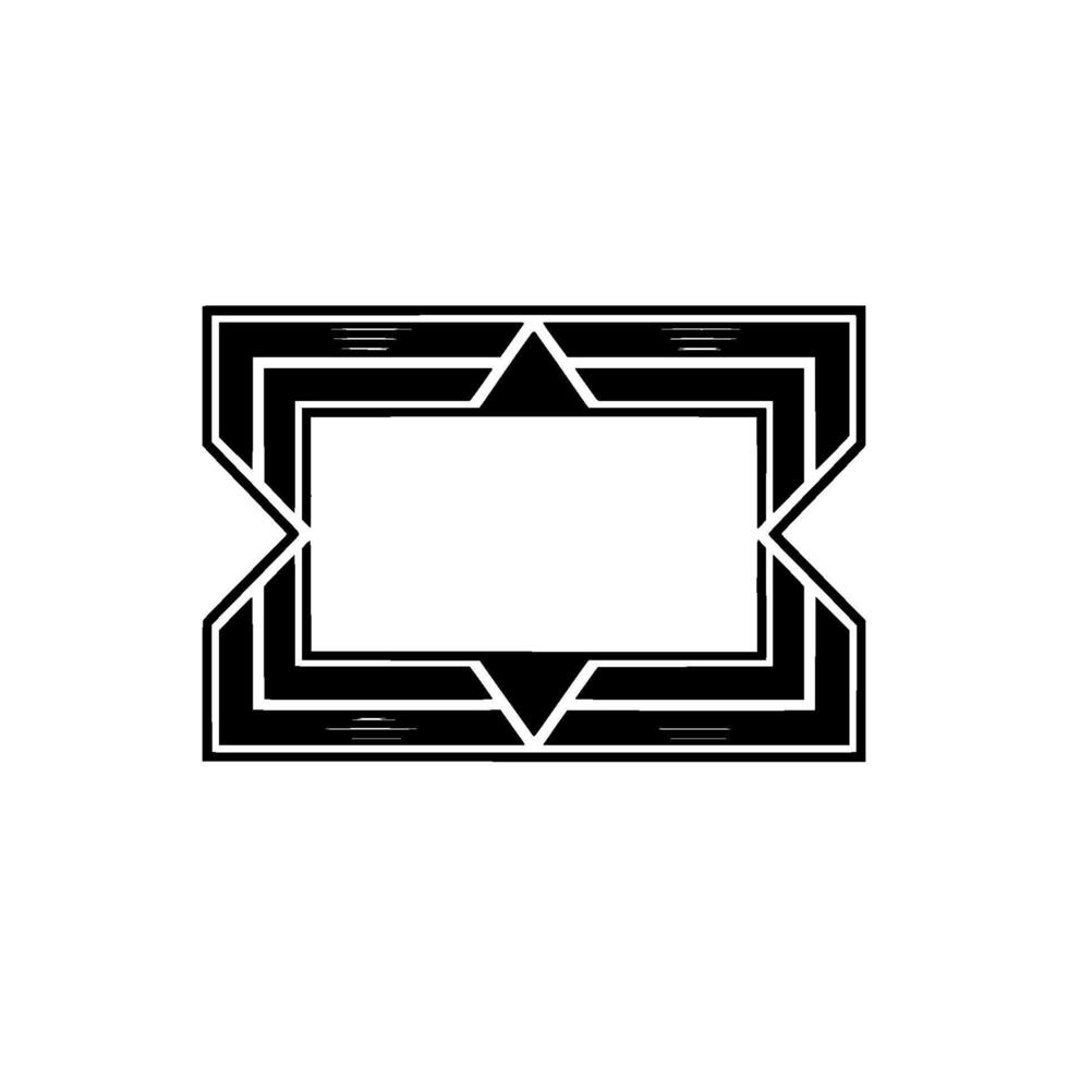 Geometric Deco Frame, Minimalist, Elegant Border, - Modern vector
