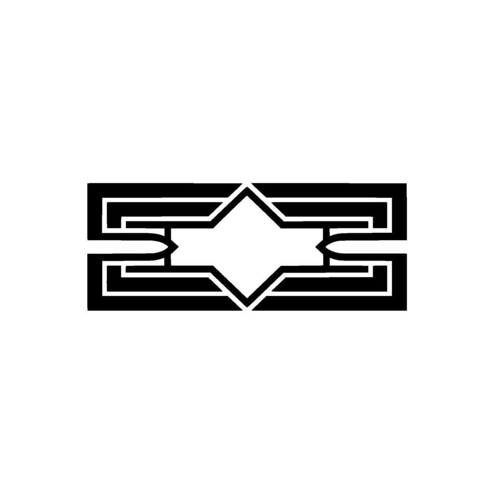 Geometric Deco Emblem, Minimalist, Vintage Aesthetic, Monogram vector