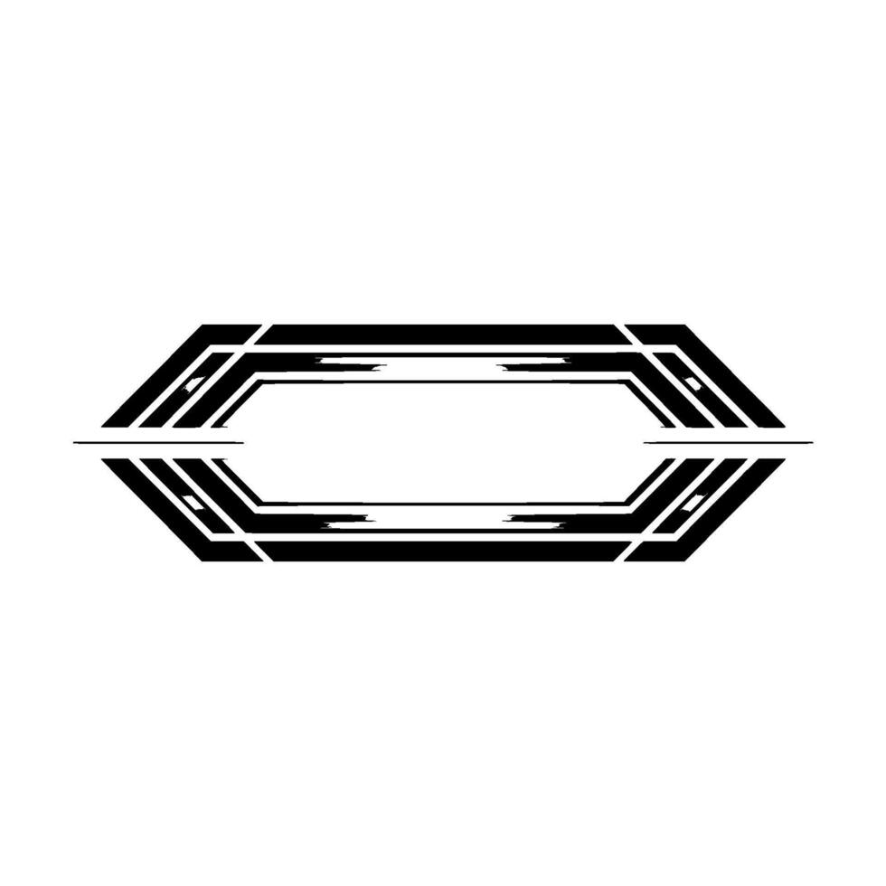 Geometric Deco Divider, Modern Abstract, Monochrome vector