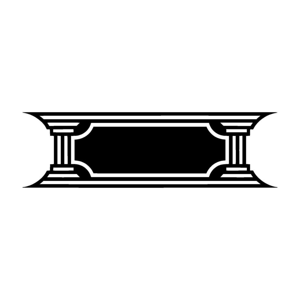 Art Deco Monumental Frame, Minimalist vector