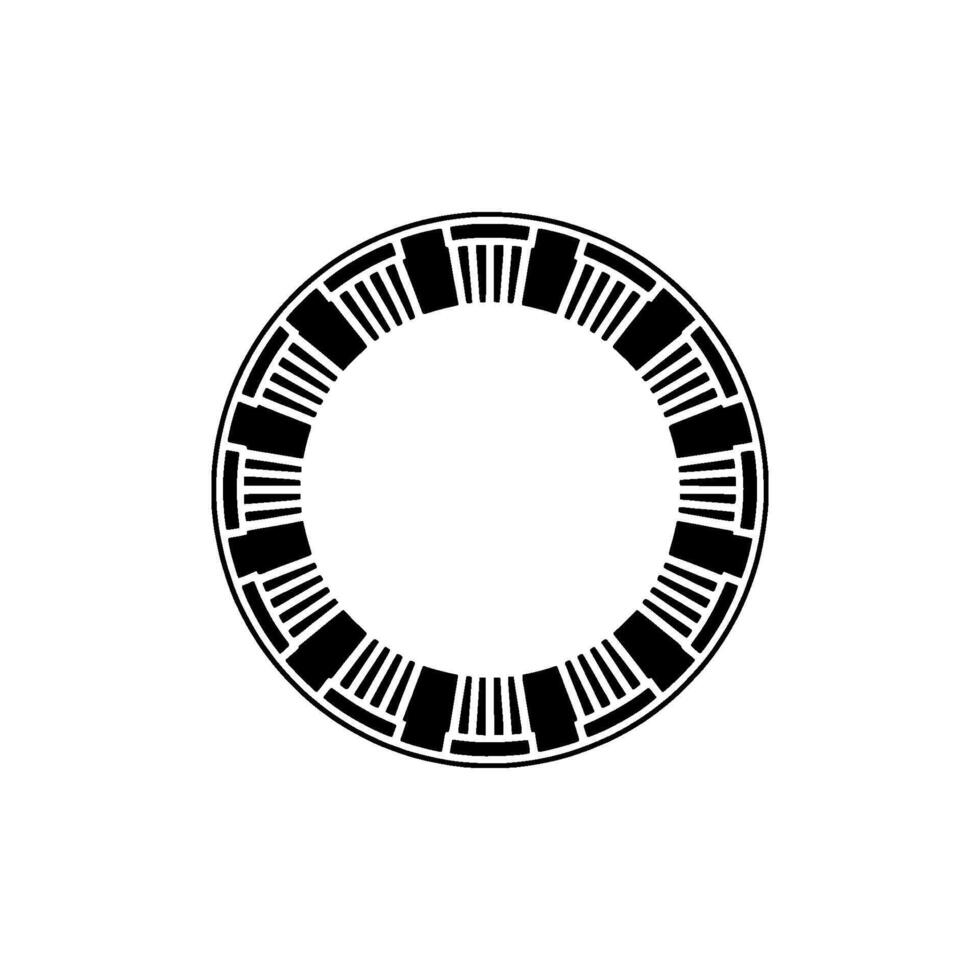 Geometric Circle Pattern, Minimalist, Circular Motif - Modern vector