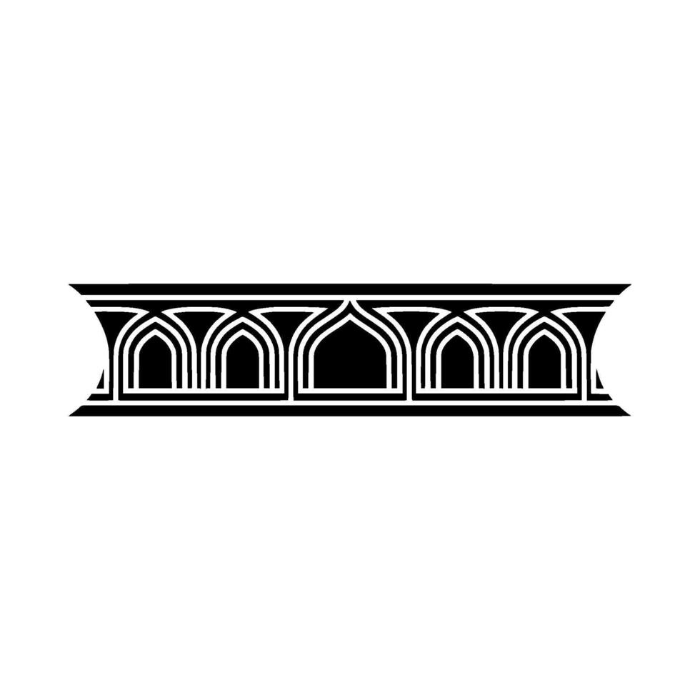 Geometric Arch Border, Vintage, Elegant Ornament vector