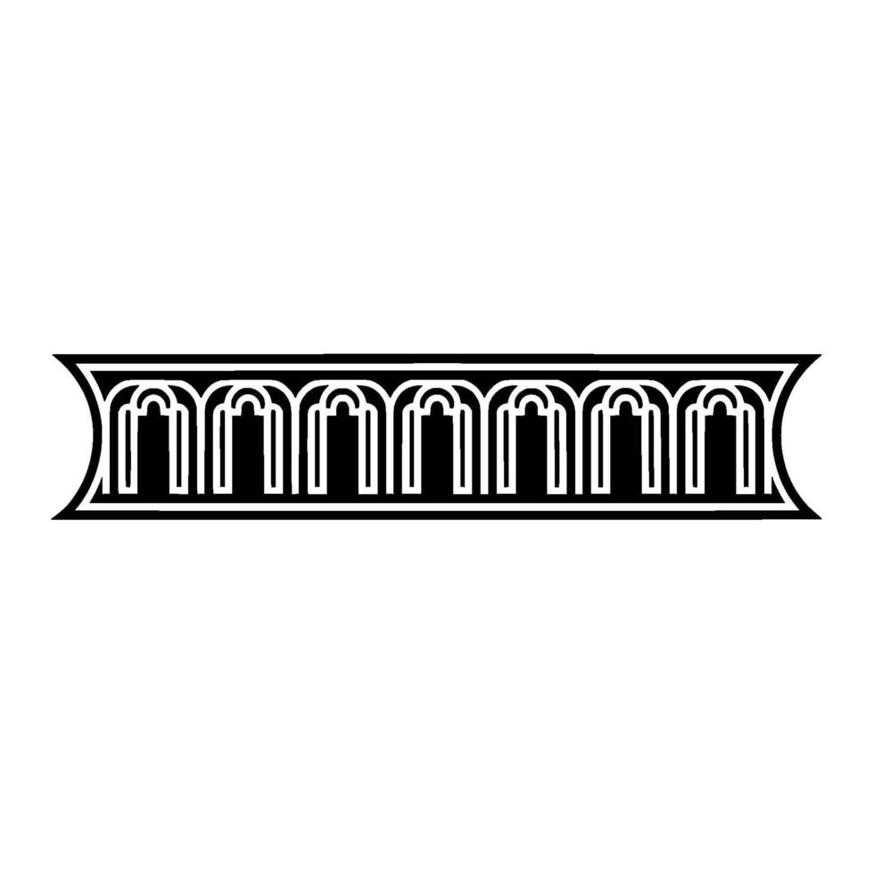 Art Deco Ornament, Linear, Geometric Pattern vector