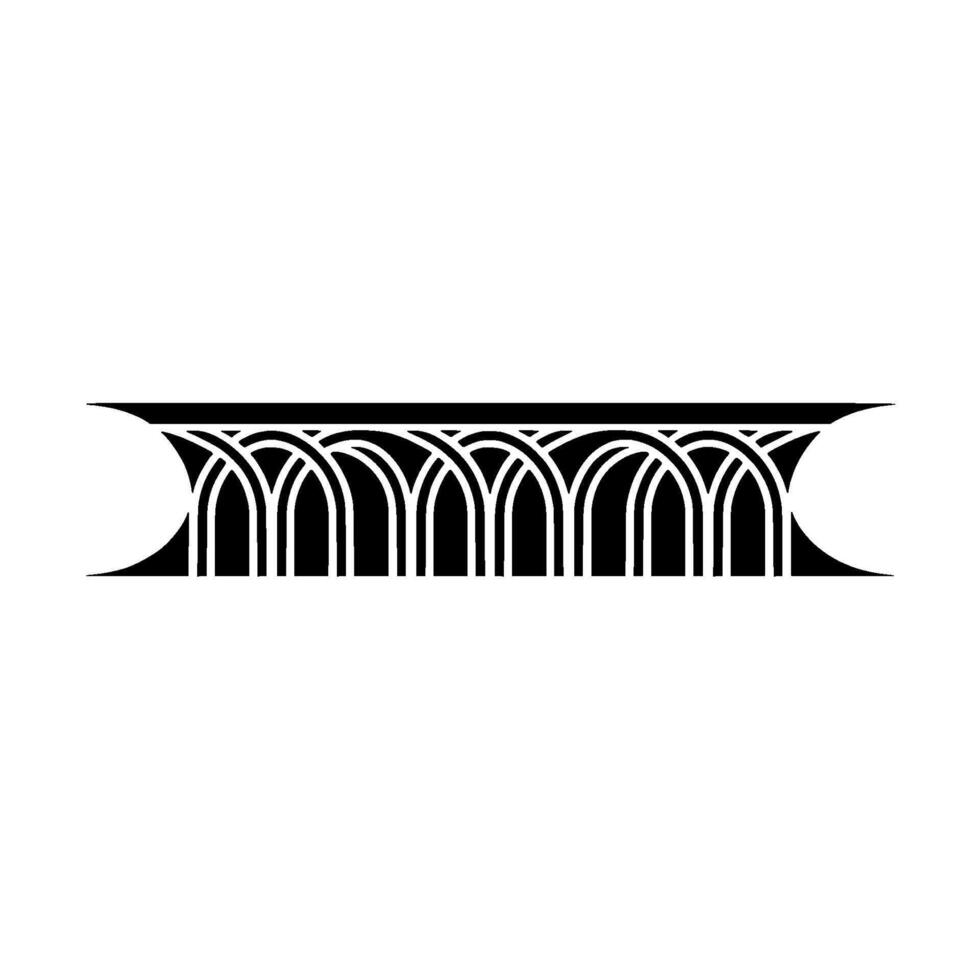 Art Deco Archway Border, Elegant Element, Geometric vector