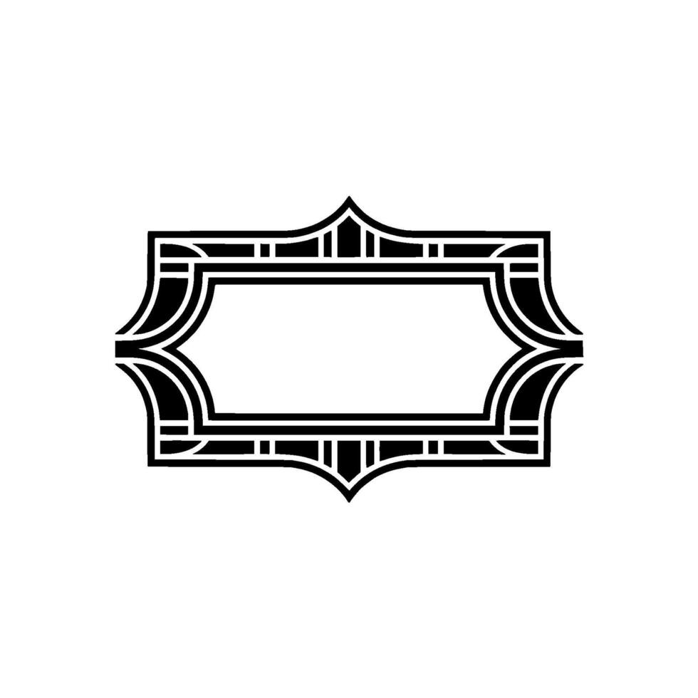 Art Deco Frame, Elegant Ornament, Geometric, Luxury vector