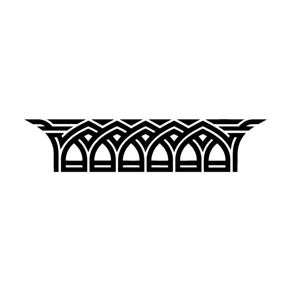 Geometric Archway Ornament, Art Deco Inspired Border vector