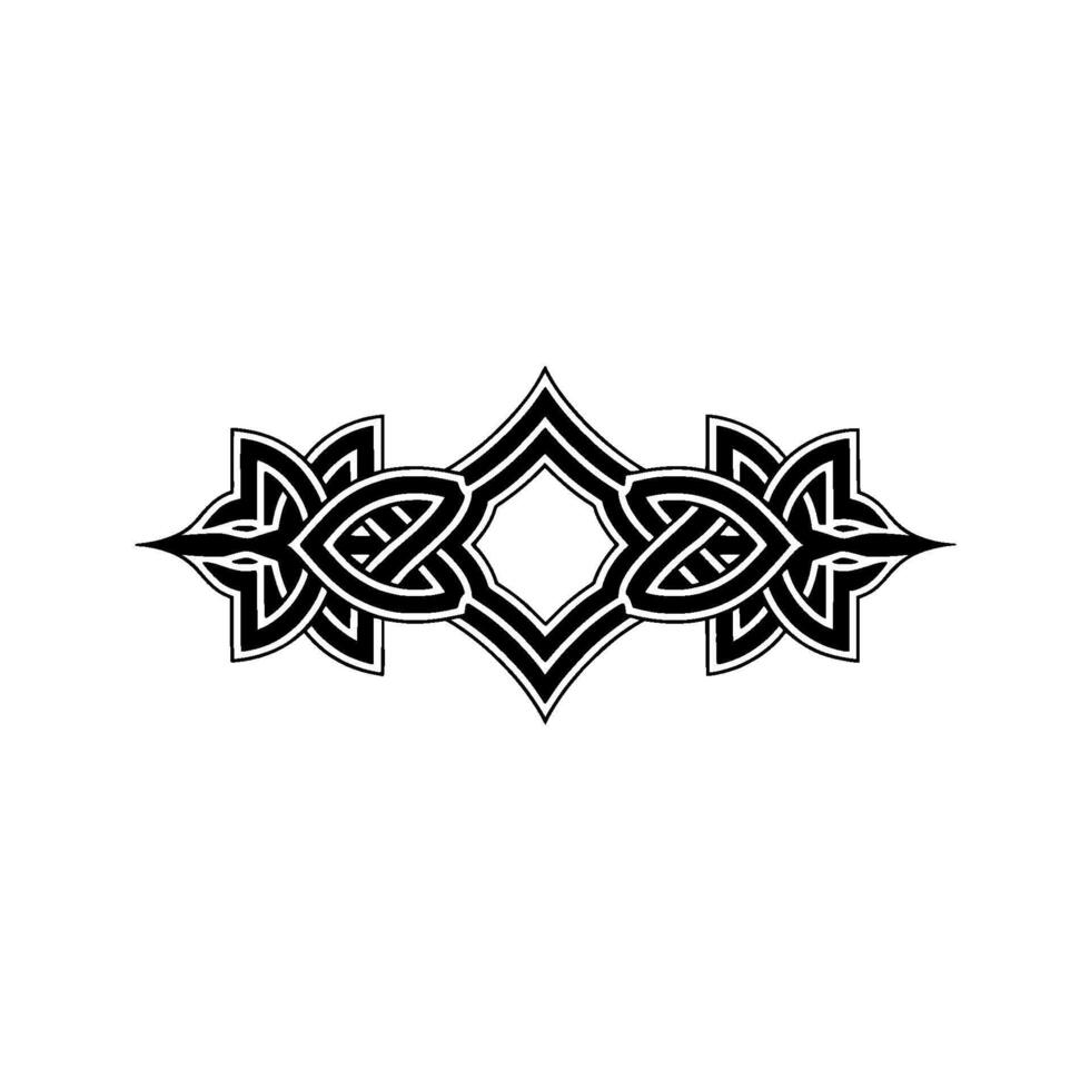 Intricate Celtic Border, Geometric, Vintage Motif vector