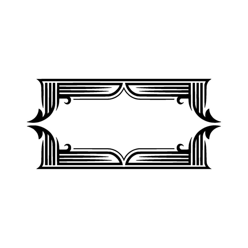 Art Deco Frame, Elegant Border, Vintage, Minimalist Style - Pattern vector