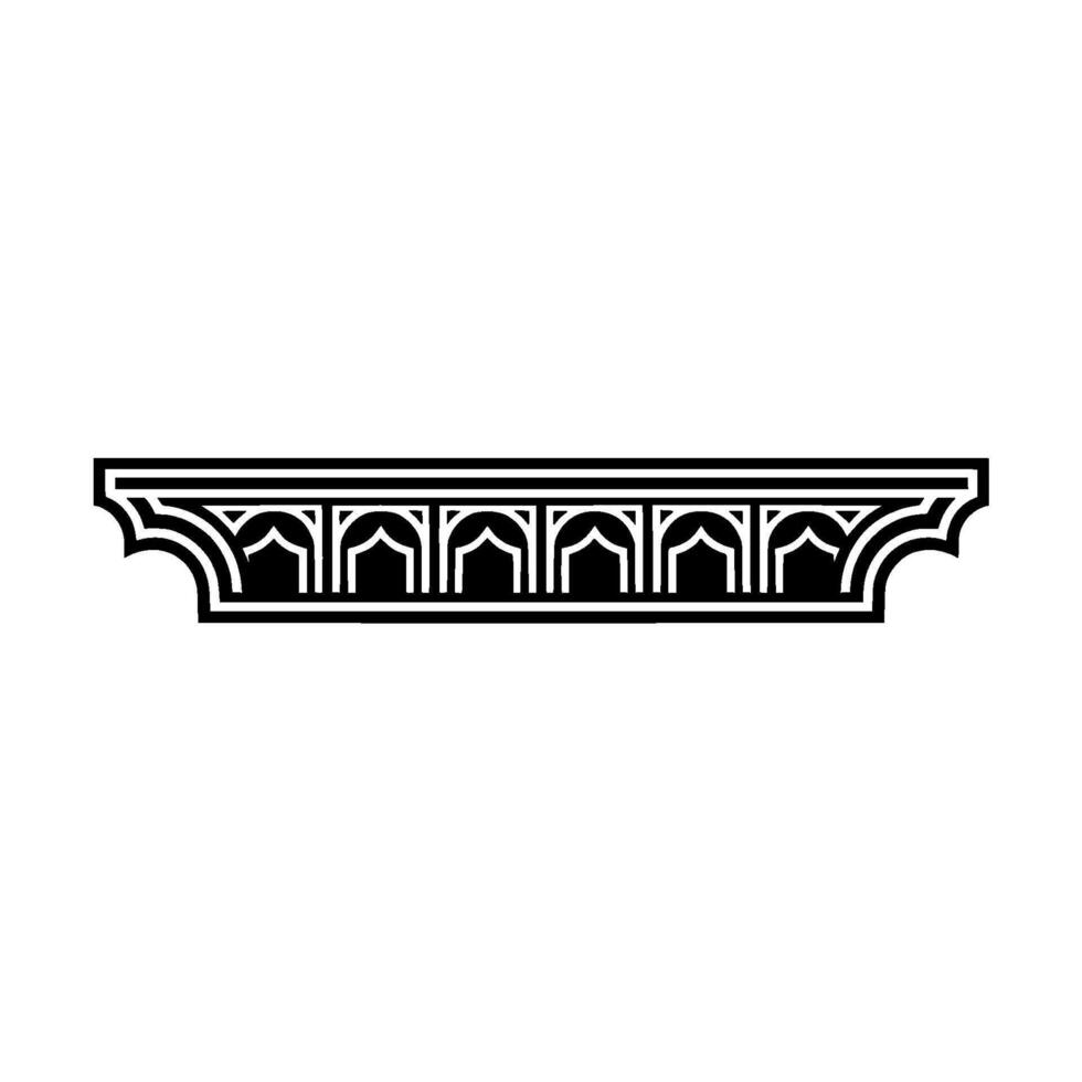 Art Deco Molding, Geometric Ornamentation, Vintage vector