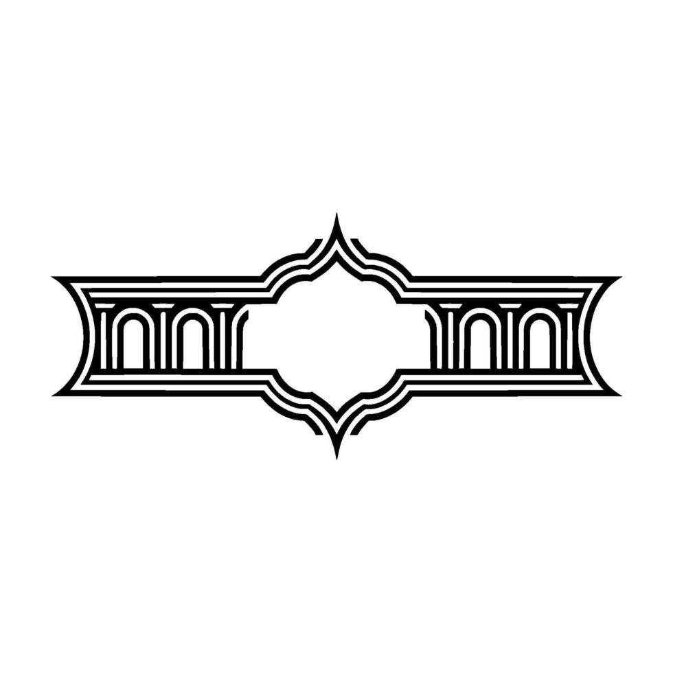 Art Deco Geometric Ornament, Streamlined Elegance vector
