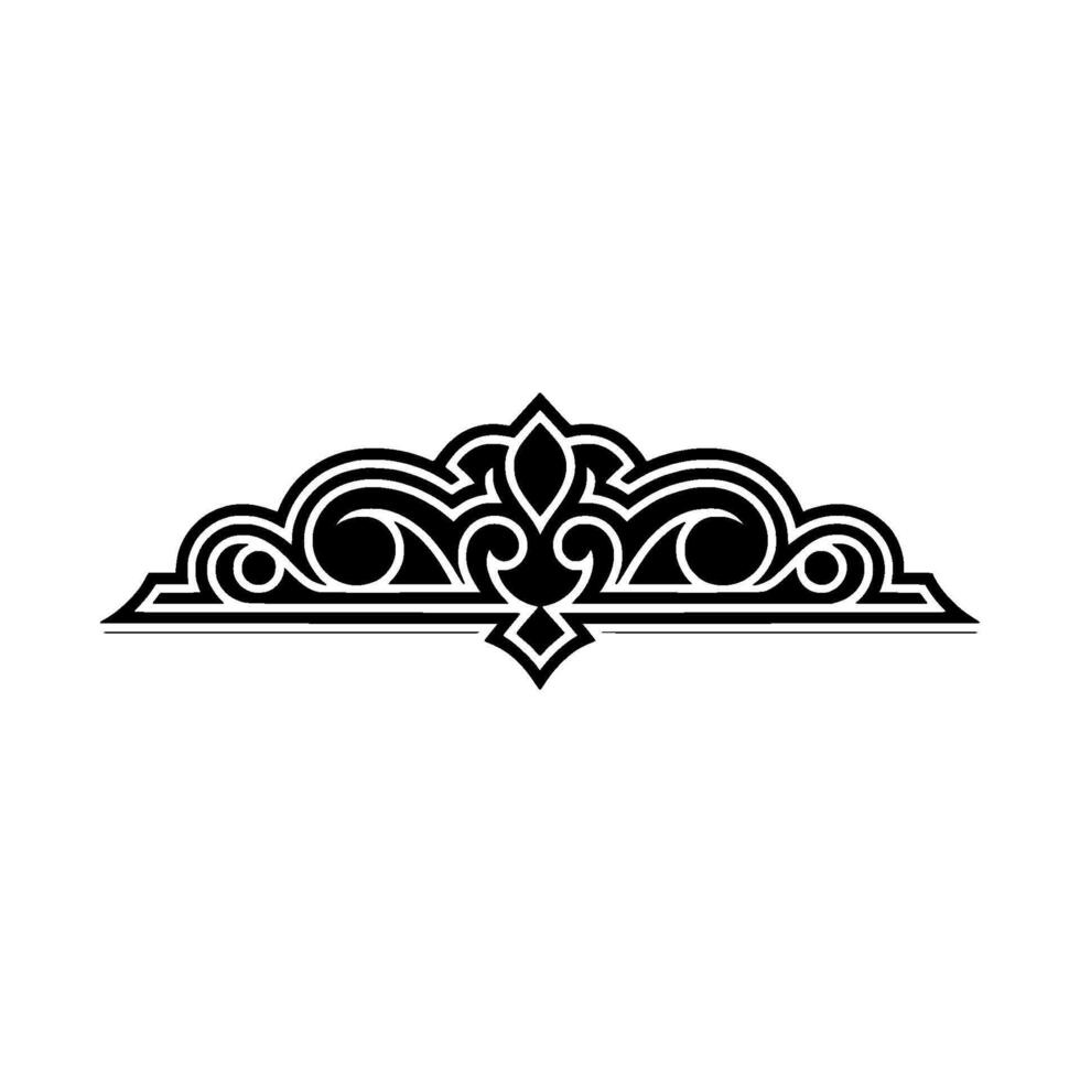 Elegant Black Ornamental Border, Vintage Element vector