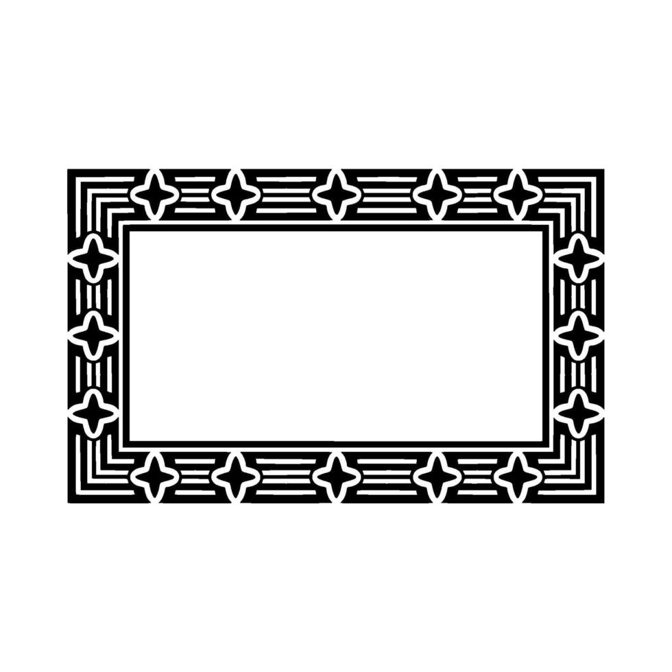 Geometric Star Frame, Elegant Border vector