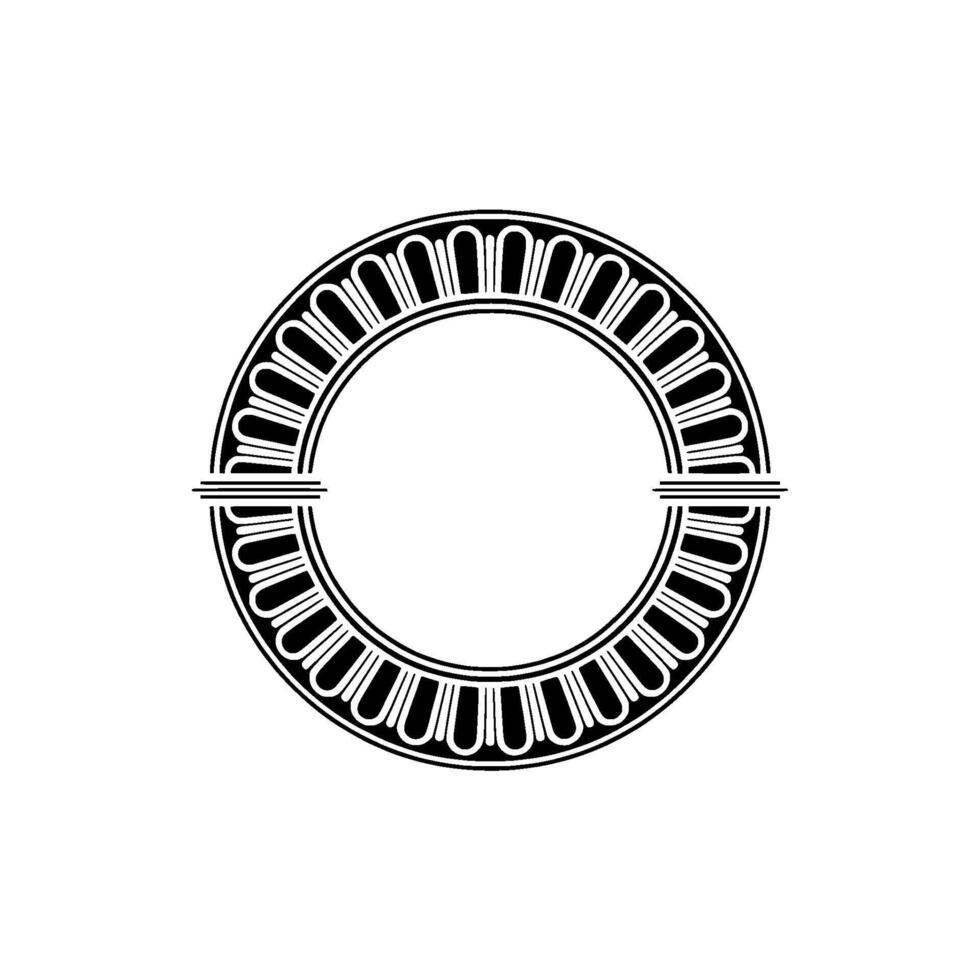 Elegant Circular Ornament, Vintage Element, Geometric vector