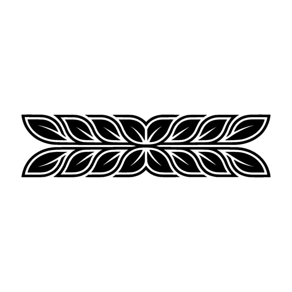 Stylized Leaf Border, Geometric, Minimalist Art vector