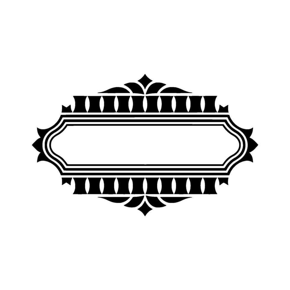 Art Deco Ornament Border, Elegant Element, Stylized vector
