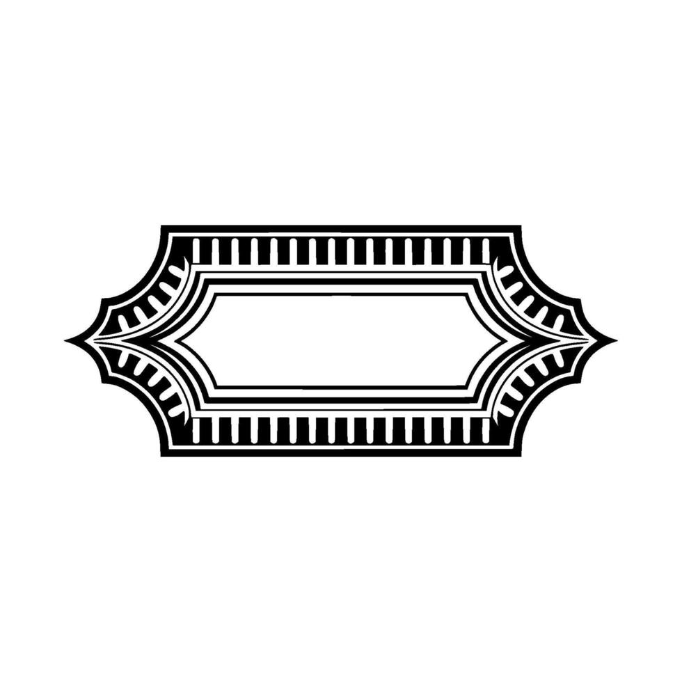 Art Deco Ornament, Elegant Frame, Vintage, Border vector