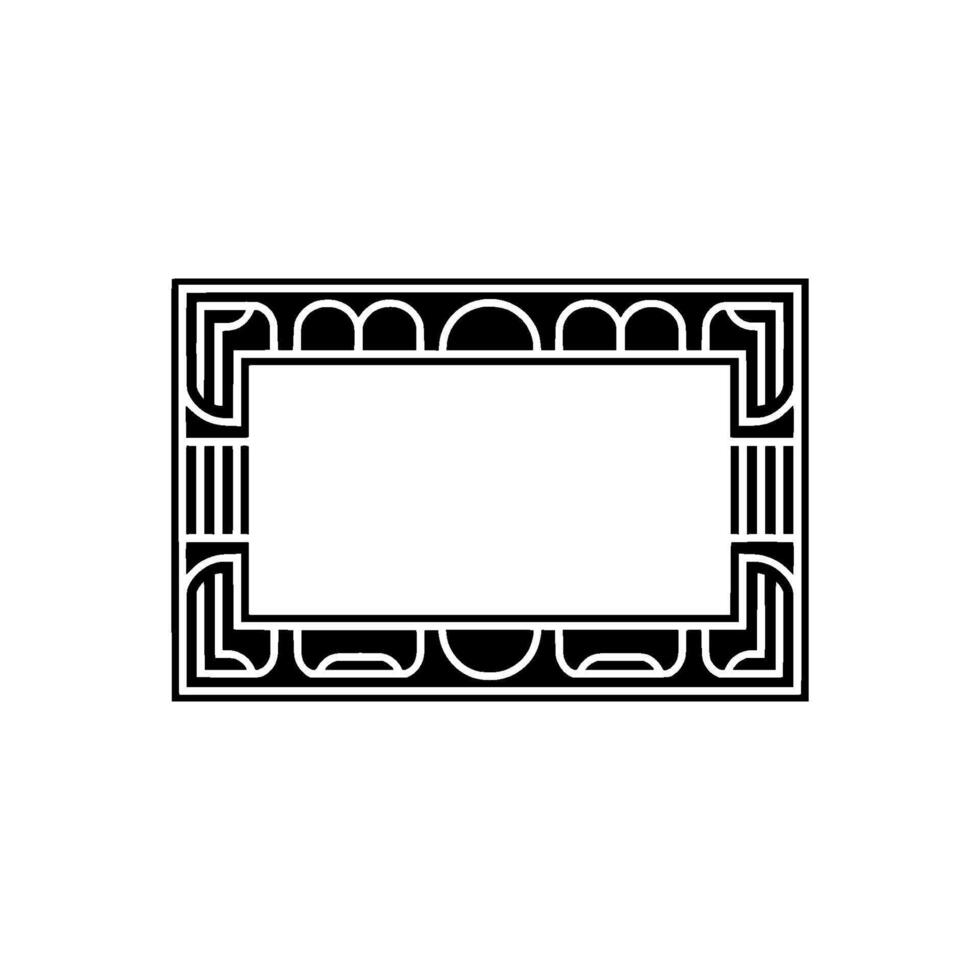 Art Deco Frame, Elegant Border, Minimalist, Ornament vector