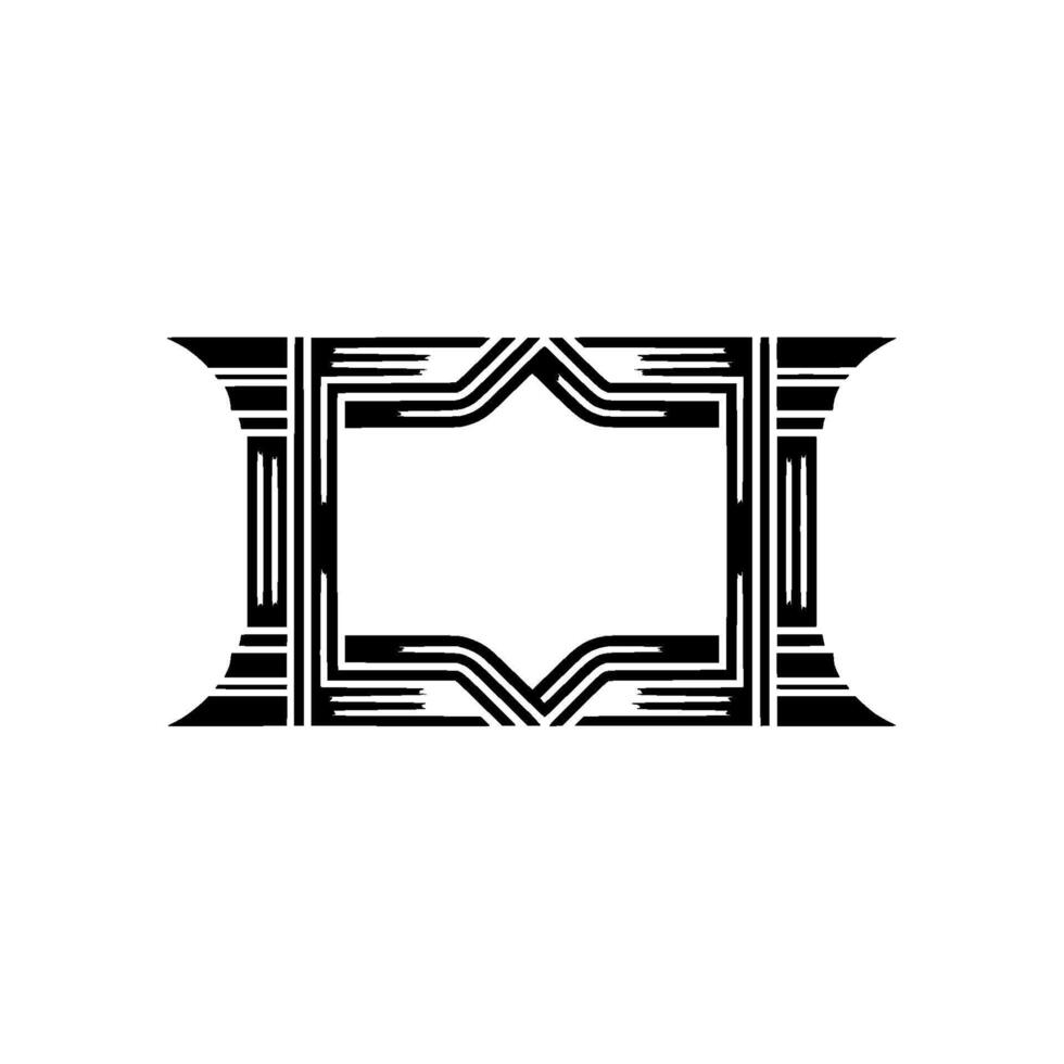 Geometric Deco Frame, Minimalist, Elegant Border, Texture vector