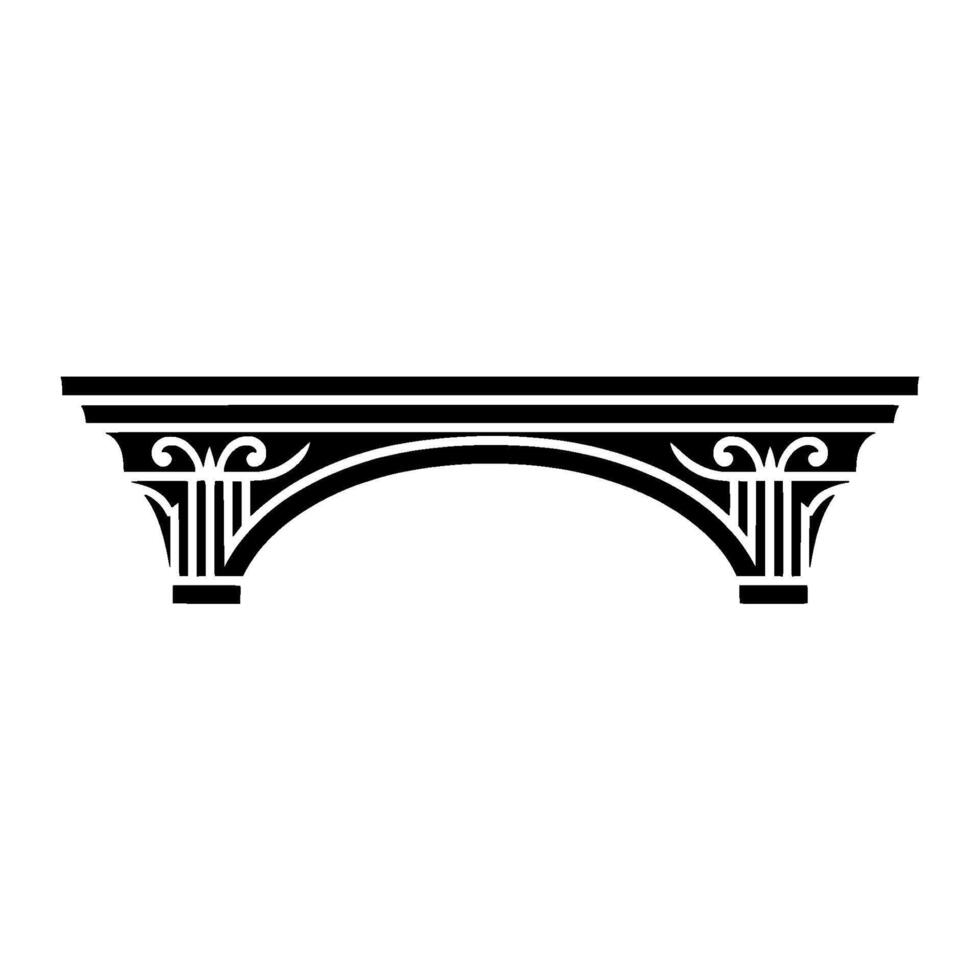 Ornate Archway Decorative Element, Vintage Style vector