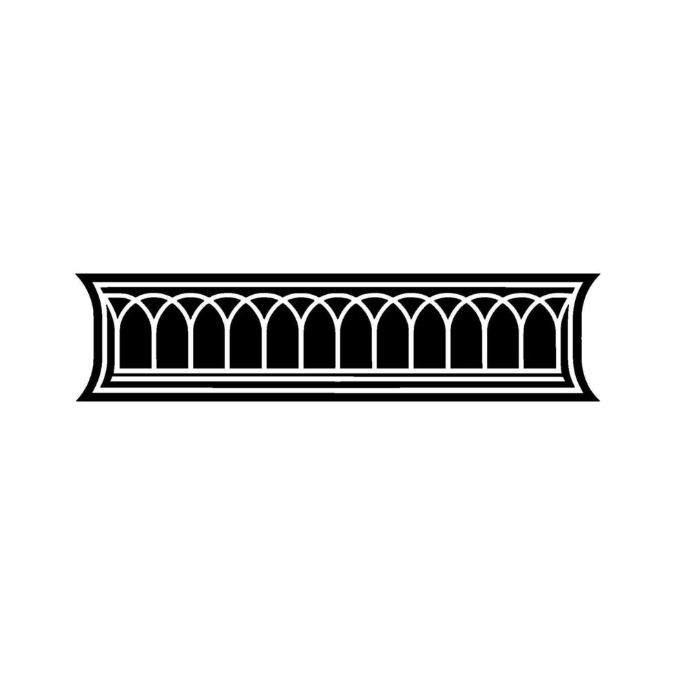 Gothic Archway Ornament, Elegant Border vector