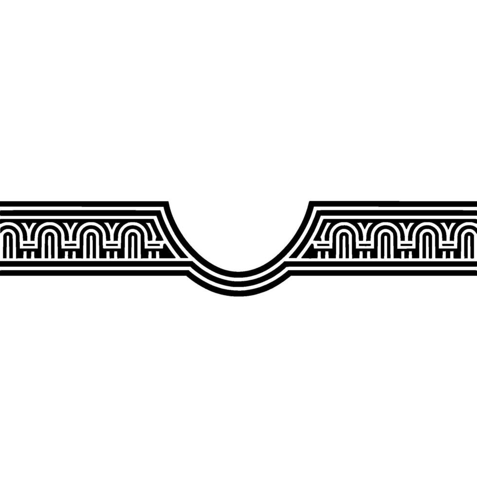 Art Deco Ornament Border, Geometric, Line vector