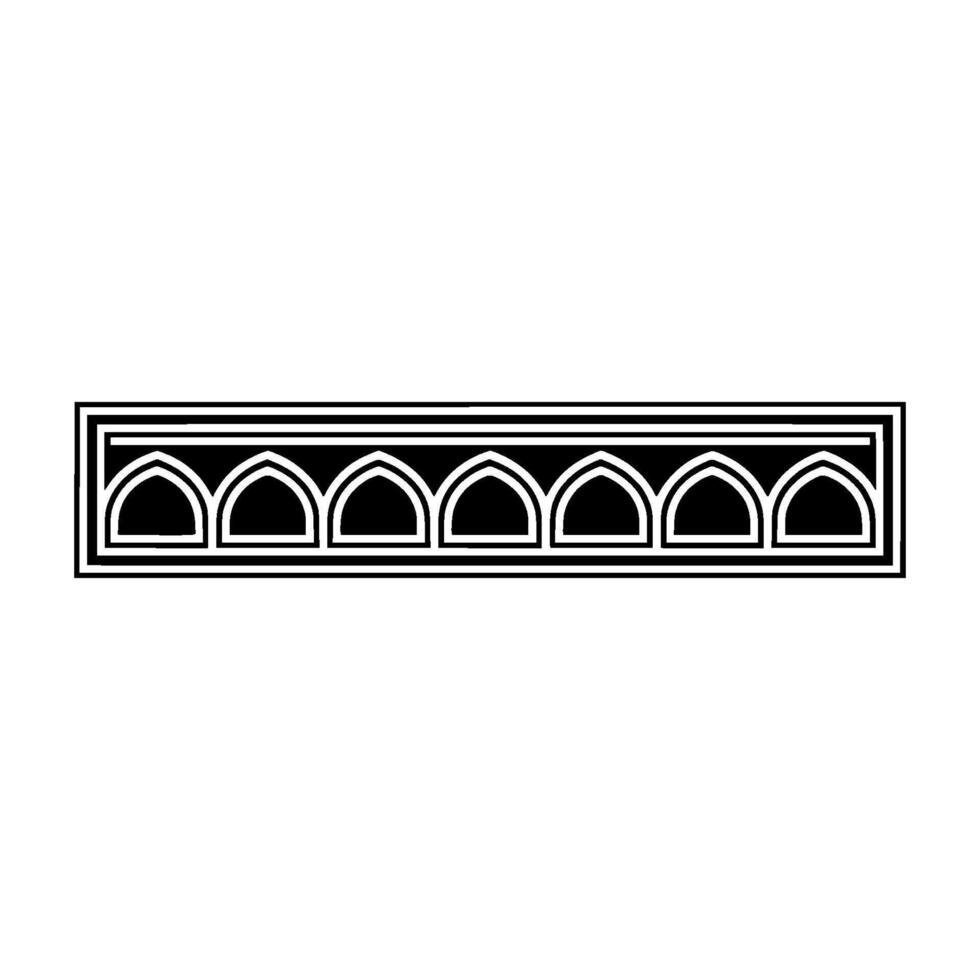 Geometric Arch Border, Minimalist, Architectural Motif vector