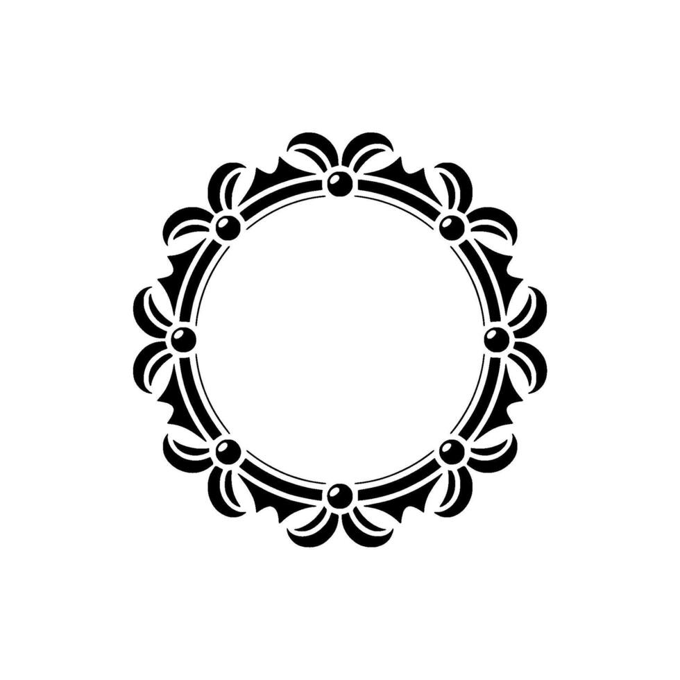 Intricate Tribal Frame, Vintage Ornamentation, Red Black vector