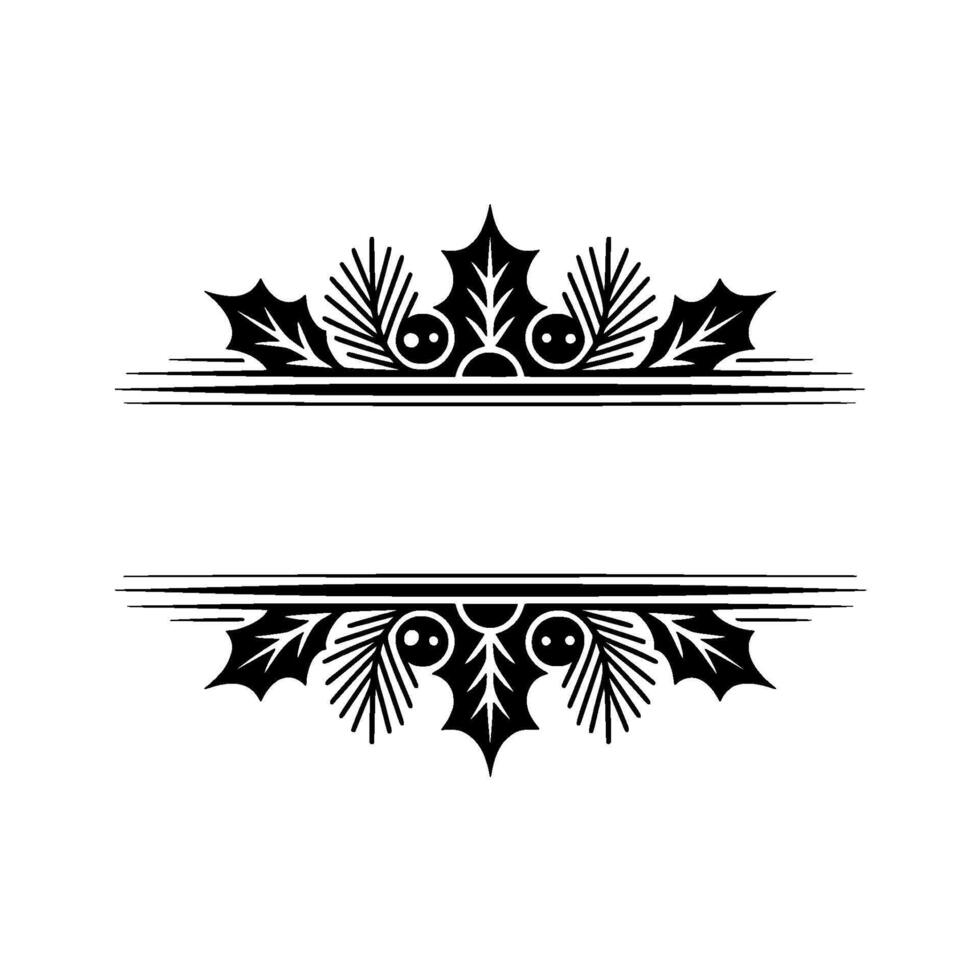 Art Deco Botanical Border, Elegant Element, Floral vector