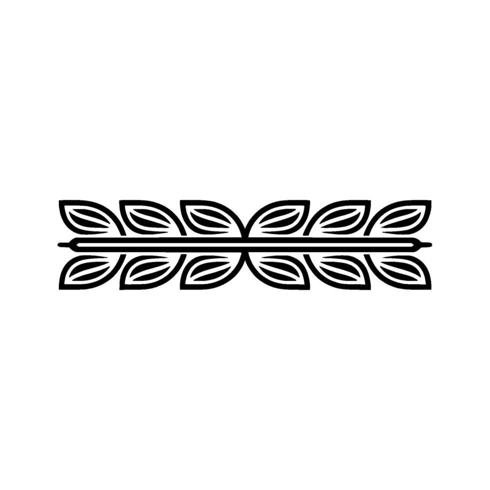 Elegant Leaf Border, Minimalist, Botanical Element vector