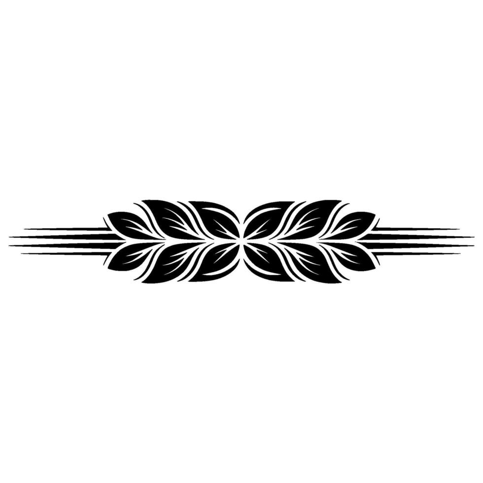 Stylized Floral Border, Geometric, Minimalist Emblem vector