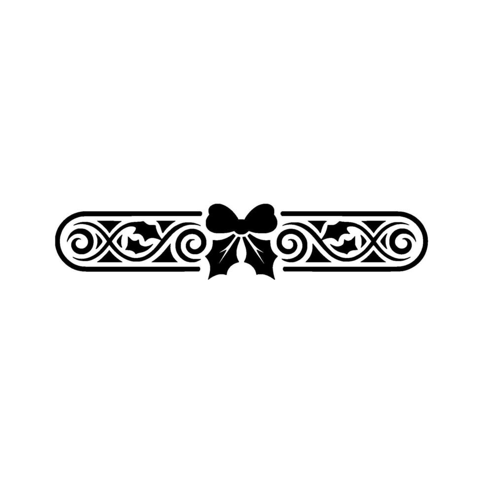 Elegant Victorian Christmas Border, Festive Ornamentation vector