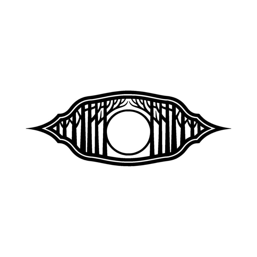 Whispering Woods Eye - A Symbol of Natures Observation vector