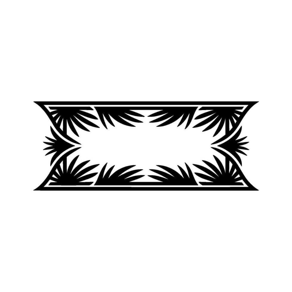 Geometric Palm Frame, Minimalist Tropical vector