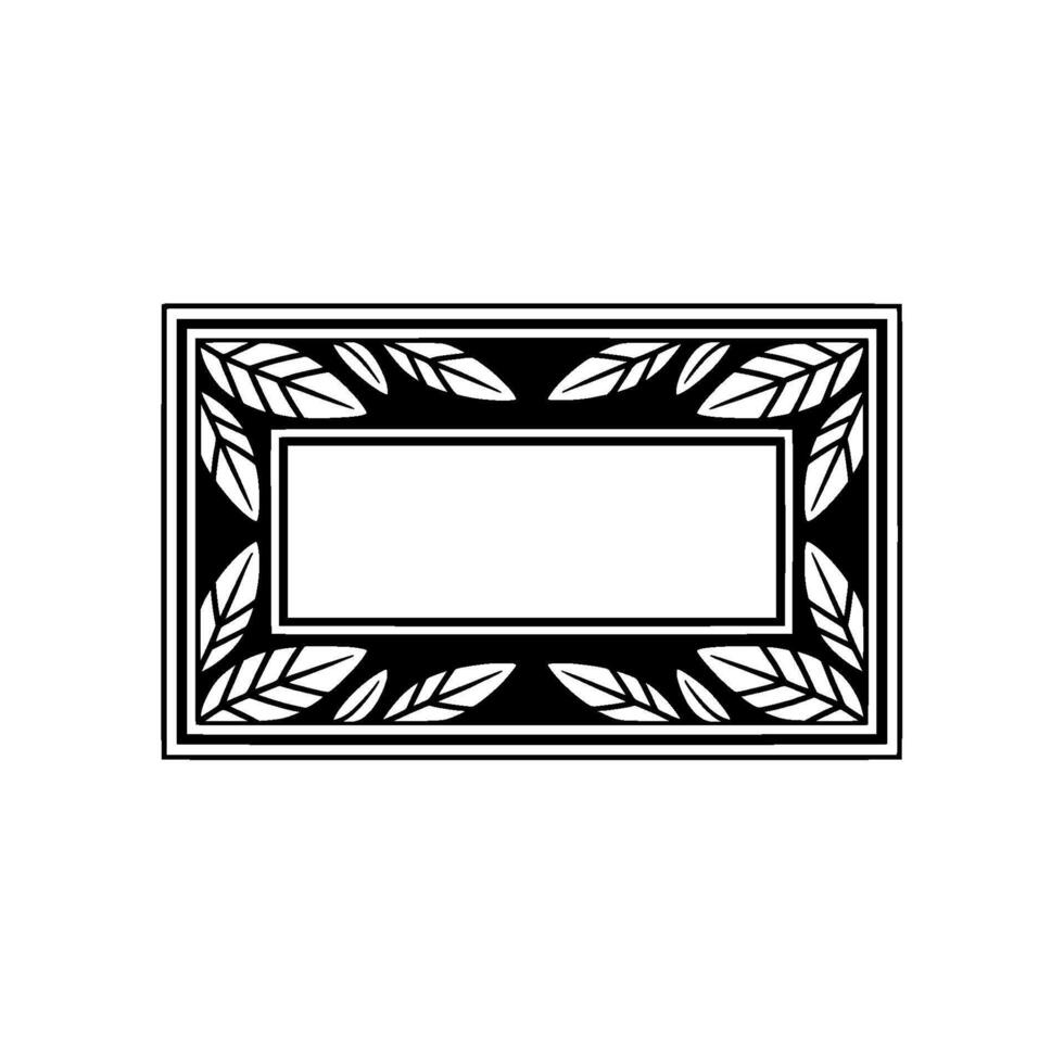 Elegant Botanical Frame, Minimalist, Leaves vector
