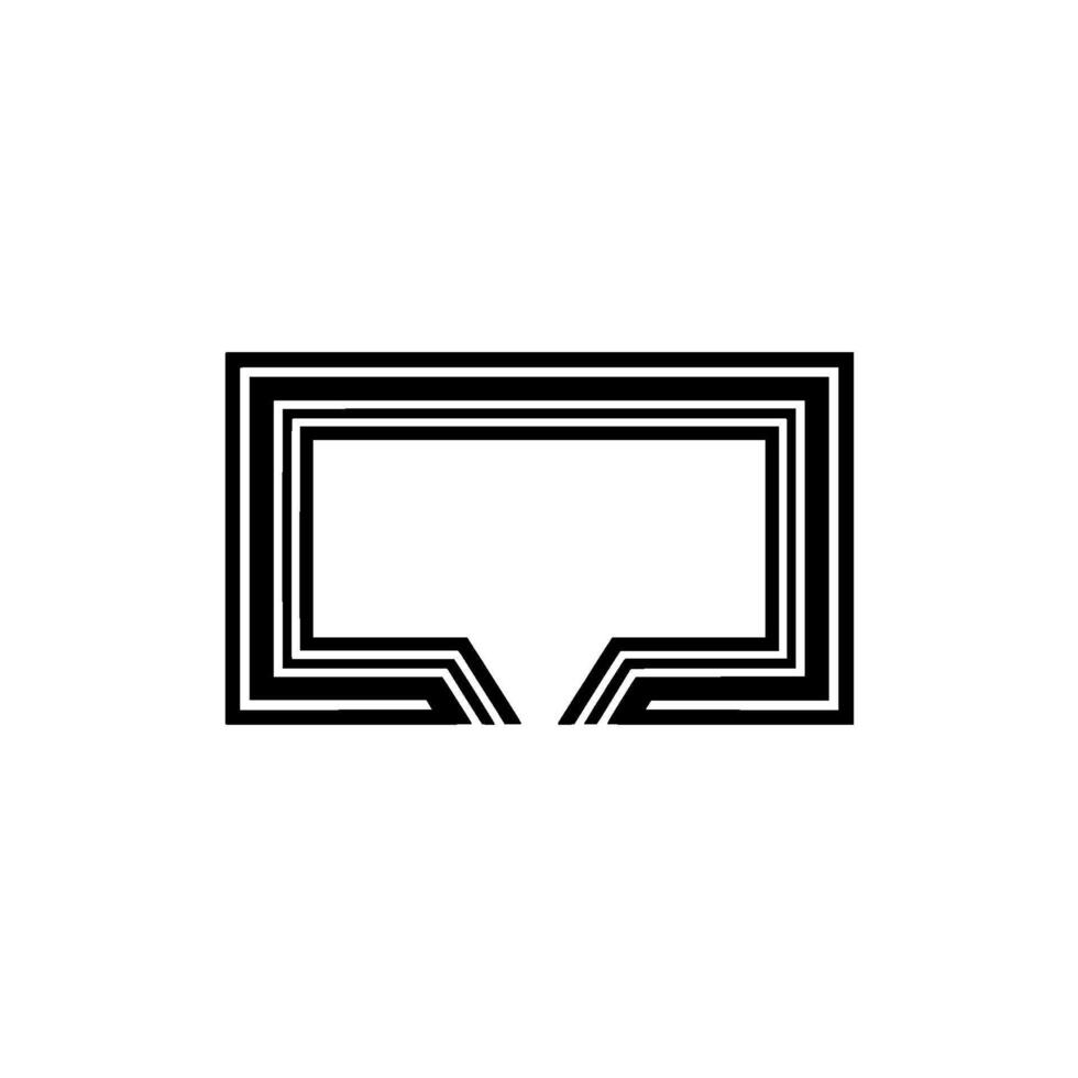 Geometric Frame, Minimalist, Modern vector