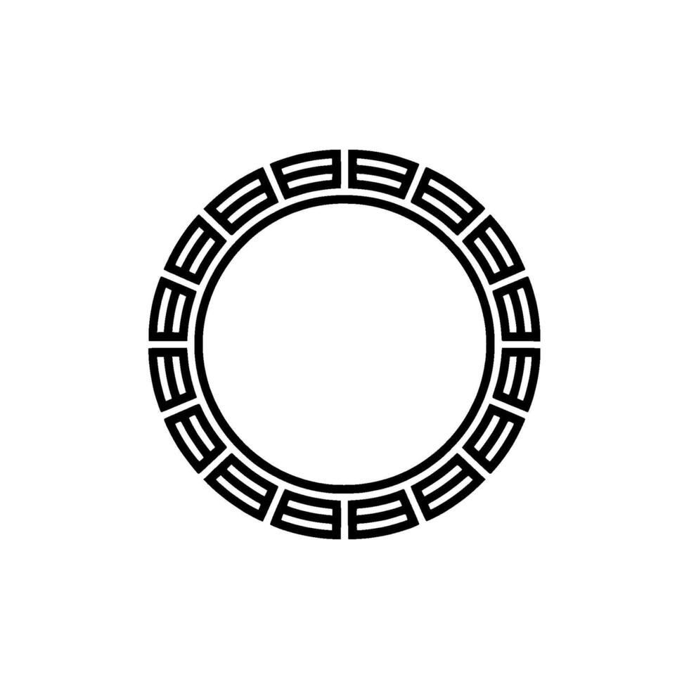 Geometric Circle Frame, Minimalist, Circular Motif, Decorative vector