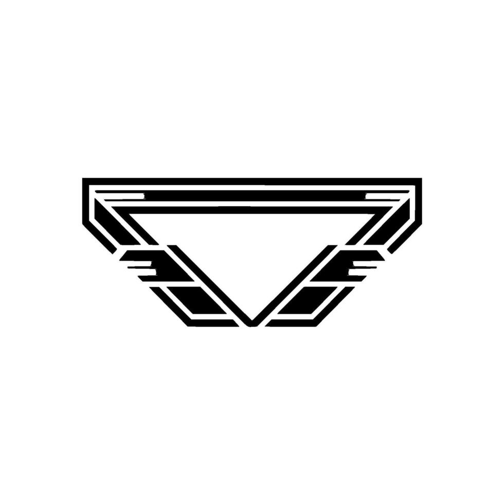 Geometric Triangle Emblem, Modern Minimalist vector