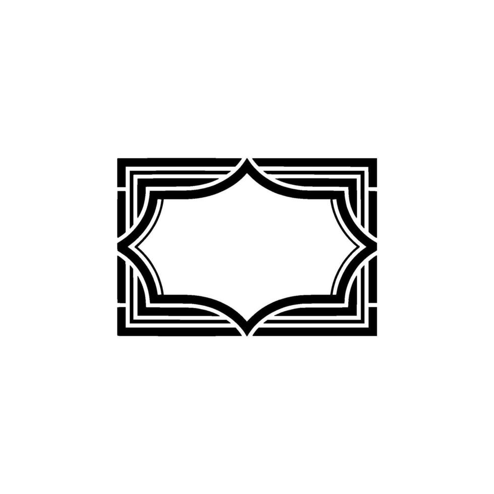 Art Deco Frame, Elegant Border, Vintage, Minimalist Style - Minimalism vector