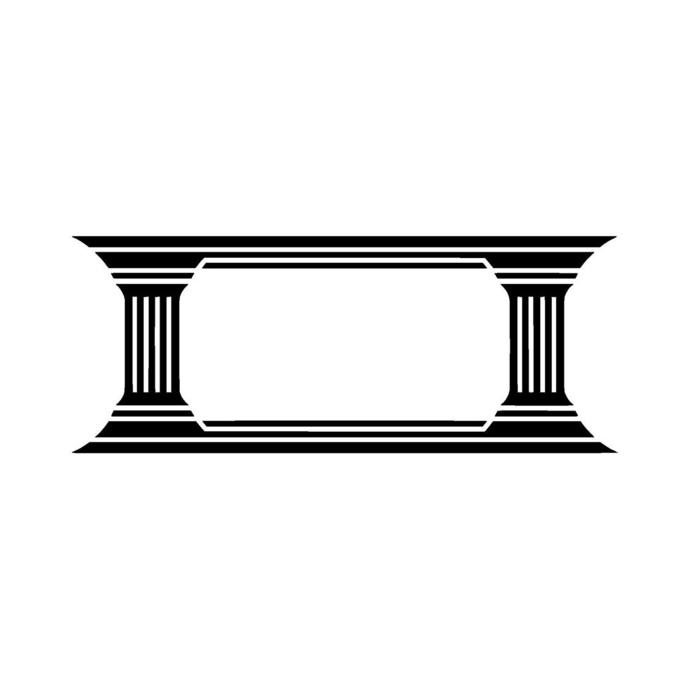 Geometric Temple Frame, Minimalist, Architecture vector