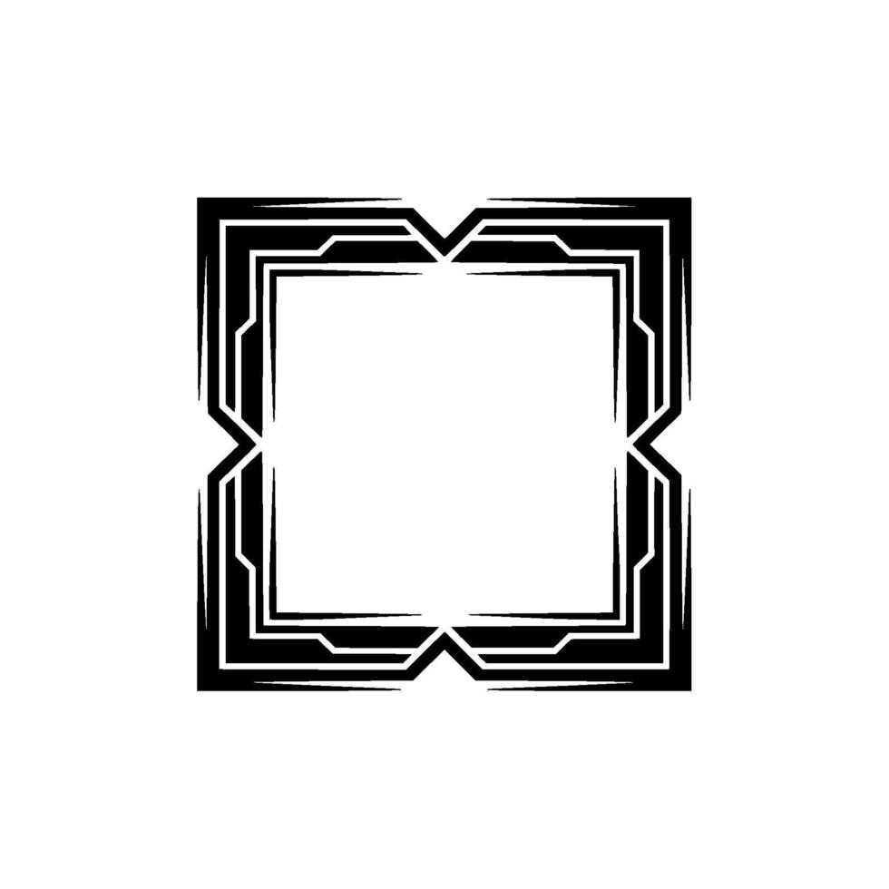 Geometric Deco Frame, Minimalist, Modern Aesthetic vector